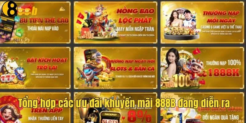 Sự kiện khuyến mãi 888B đang diễn ra